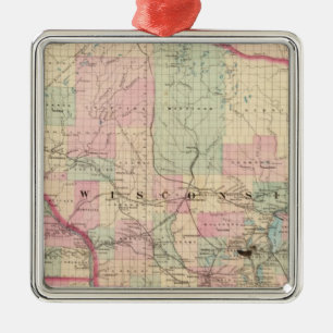 Wisconsin 3 ornament aus metall