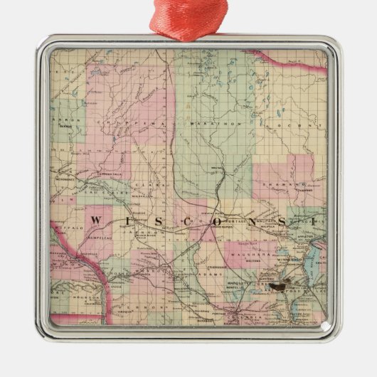 Wisconsin 3 ornament aus metall (Vorne)