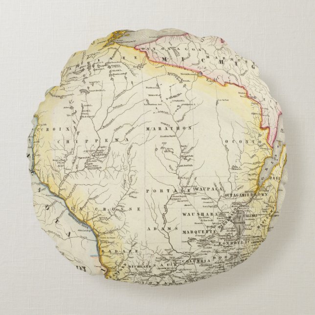 Wisconsin 6 rundes kissen (Vorderseite)