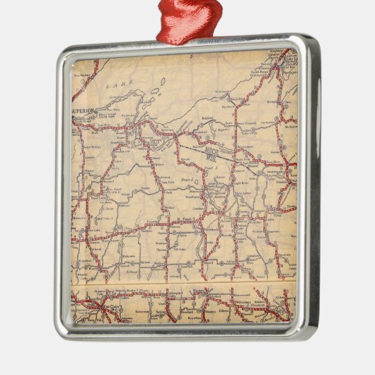 Wisconsin 6 silbernes ornament (Links)