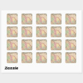 Wisconsin 7 quadratischer aufkleber (Blatt)