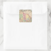 Wisconsin 7 quadratischer aufkleber (Tasche)