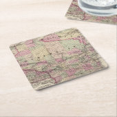 Wisconsin 9 rechteckiger pappuntersetzer (angewinkelt)