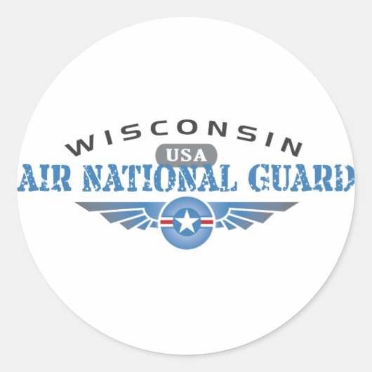Wisconsin Air National Guard Runder Aufkleber (Vorderseite)