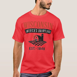 Wisconsin America’s Dairyland Vintage Farm T-Shirt
