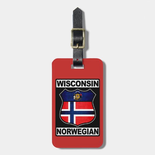 Wisconsin American Luggage Tag Template Gepäckanhänger (Vorderseite vertikal)