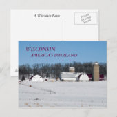 WISCONSIN, AMERIKAS MÄDCHEN POSTKARTE (Vorne/Hinten)