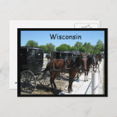 Wisconsin Amish Postkarte (Vorne/Hinten)