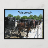 Wisconsin Amish Postkarte (Vorderseite)