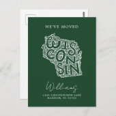 WISCONSIN | Änderung unserer Adresse Postkarte (Vorne/Hinten)