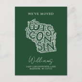 WISCONSIN | Änderung unserer Adresse Postkarte (Vorderseite)