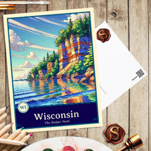 Wisconsin Anime Style Cel Schattenkarte Postkarte