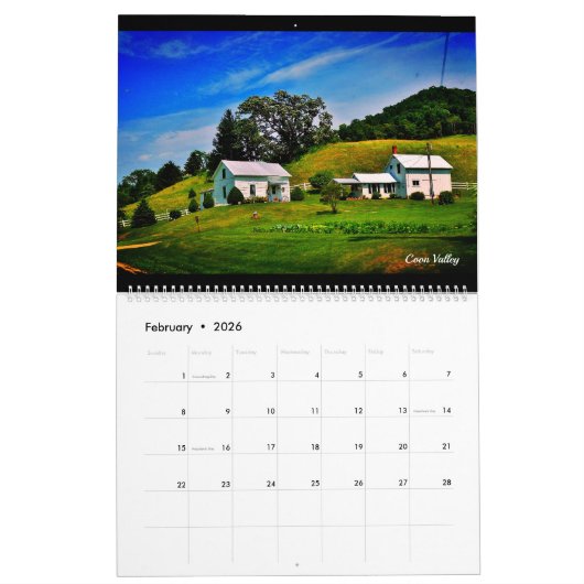 Wisconsin-Ansichten Kalender (Feb 2026)