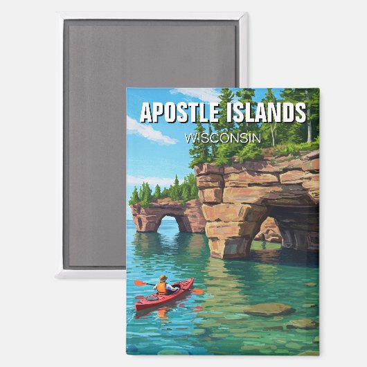 Wisconsin Apostle Islands National Lakeshore Magnet (Vorderseite/Rückseite)