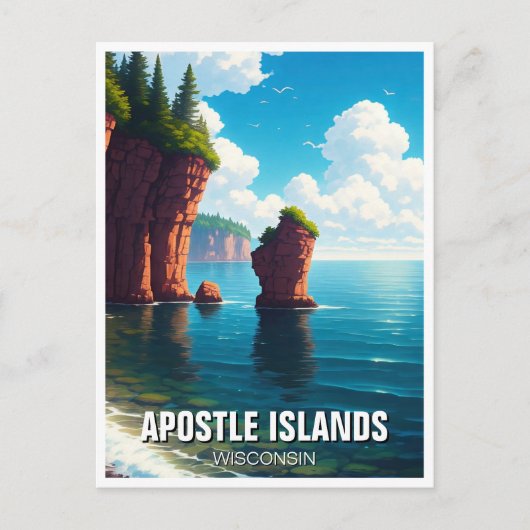 Wisconsin Apostle Islands National Lakeshore Postkarte (Vorderseite)