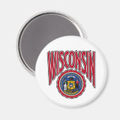 Wisconsin Arc und Siegel Magnet (Vorderseite/Rückseite)