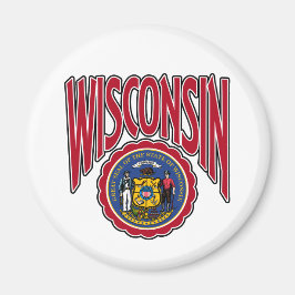 Wisconsin Arc und Siegel Magnet