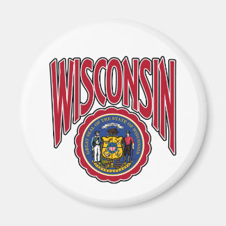 Wisconsin Arc und Siegel Magnet
