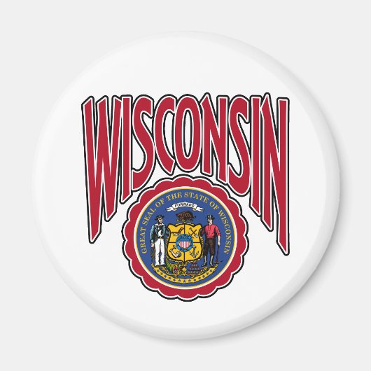 Wisconsin Arc und Siegel Magnet (Vorne)