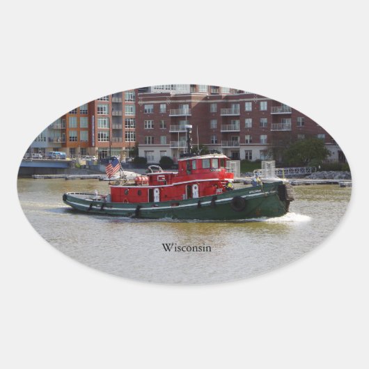 Wisconsin-Aufkleber Ovaler Aufkleber (Vorderseite)