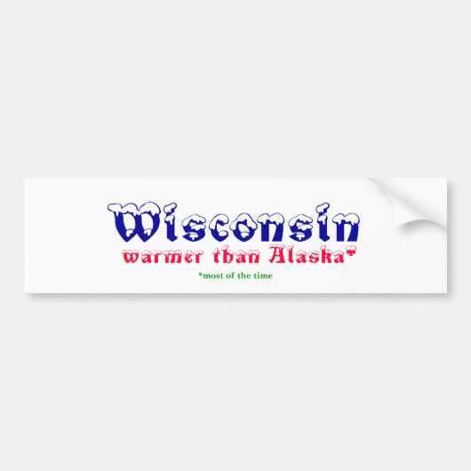 Wisconsin Autoaufkleber (Vorne)