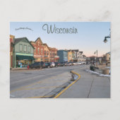 Wisconsin Avenue Village Pewaukee Wisconsin Postkarte (Vorderseite)