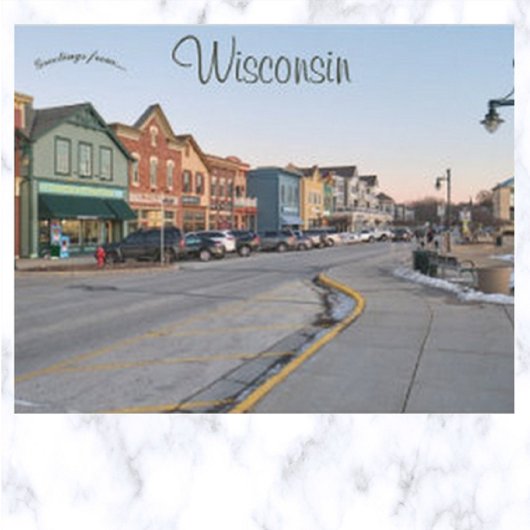 Wisconsin Avenue Village Pewaukee Wisconsin Postkarte