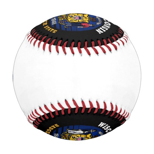 WISCONSIN BADGER STAAT FLAG BASEBALL (Rückseite)