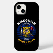 WISCONSIN BADGER STAAT FLAG Case-Mate iPhone HÜLLE (Rückseite)