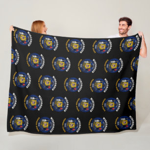 WISCONSIN BADGER STAAT FLAG FLEECEDECKE