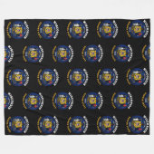 WISCONSIN BADGER STAAT FLAG FLEECEDECKE (Vorderseite (Horizontal))
