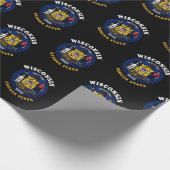 WISCONSIN BADGER STAAT FLAG GESCHENKPAPIER (Ecke)