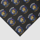WISCONSIN BADGER STAAT FLAG SEIDENPAPIER (Ausschnitt)