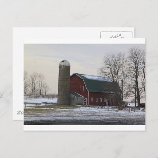 Wisconsin Barn Postkarte (Vorne/Hinten)