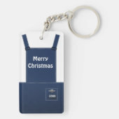 Wisconsin Bauer Bib Overalls Schlüsselanhänger (Rückseite)