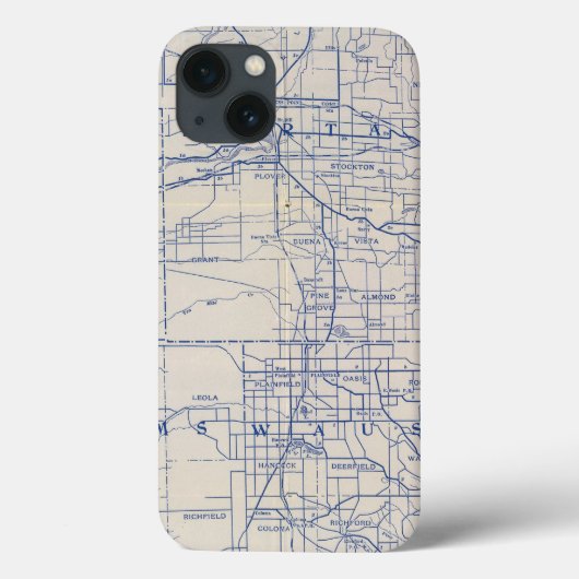 Wisconsin Bicycle Road Map 2 Case-Mate iPhone Hülle (Rückseite)
