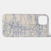 Wisconsin Bicycle Road Map 2 Case-Mate iPhone Hülle (Rückseite (Horizontal))