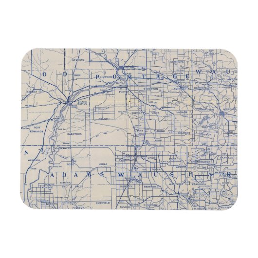 Wisconsin Bicycle Road Map 2 Magnet (Horizontal)