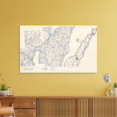 Wisconsin Bicycle Road Map 3 Leinwanddruck (Insitu (Wohnzimmer))