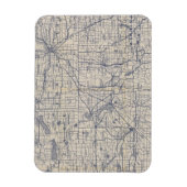 Wisconsin Bicycle Road Map 4 Magnet (Vertikal)