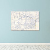 Wisconsin Bicycle Road Map 5 Leinwanddruck (Insitu (Holzboden))