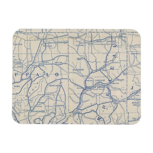 Wisconsin Bicycle Road Map 6 Magnet (Horizontal)