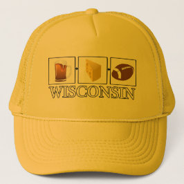 Wisconsin Bierkäse Football Hat Truckerkappe