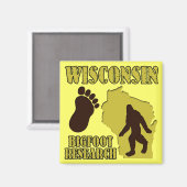 Wisconsin Bigfoot Research Magnet (Vorderseite/Rückseite)