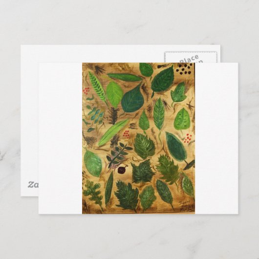 Wisconsin-Blätter Postkarte (Vorne/Hinten)