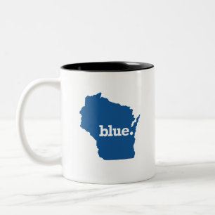WISCONSIN BLauer STAAT Zweifarbige Tasse