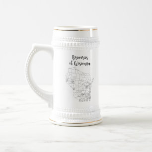 Wisconsin Brauerei Themed Beer Stein Bierglas