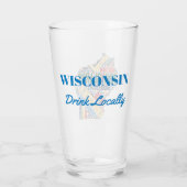 Wisconsin Brauereiglas Glas (Rückseite)