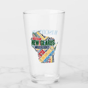 Wisconsin Brauereiglas Glas