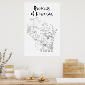 Wisconsin Brewery Themed Poster (Küche)